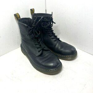 Doc Marten 1460 Y Black Moto Unisex Classic Lace Up Zipper US Men's 6 Women's 7
